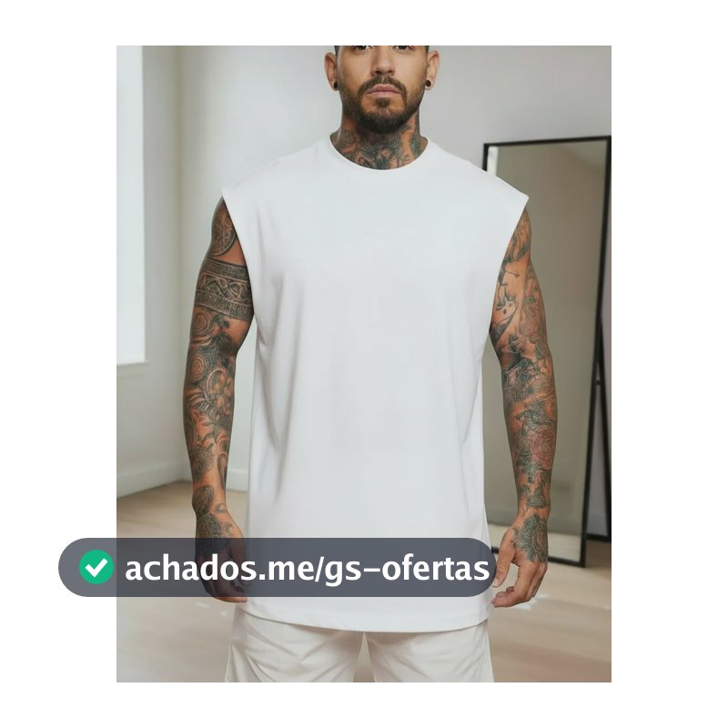 Regata Oversized Masculino Tamanho Grande Básica Lisa Branco P