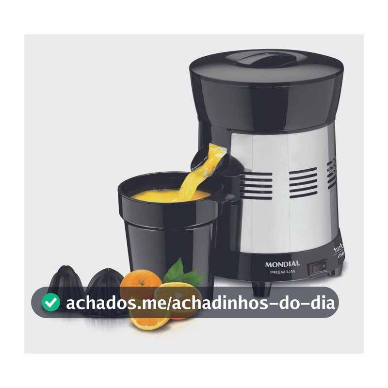 Extrator de Sucos E-10 Turbo Premium Com Potência De 250W Cor Preto e Inox Mondial