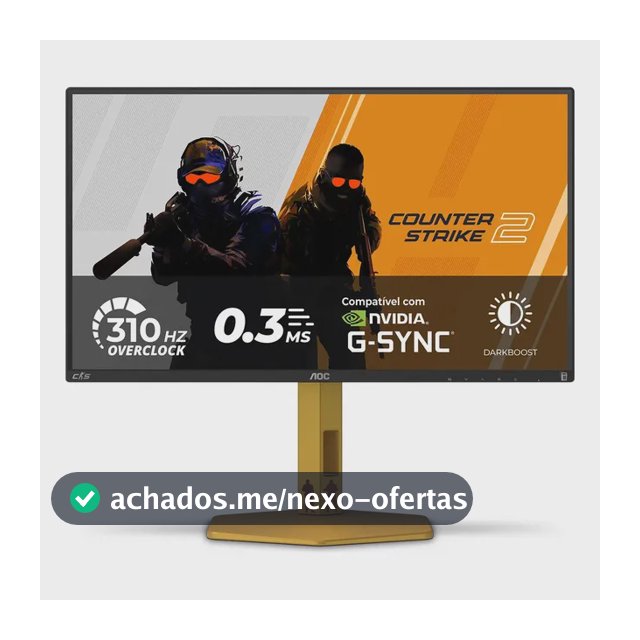 Monitor Gamer AOC AGON CS2 25" 310Hz 0.3 ms HDR400 IPS Base Ajustável CS25G