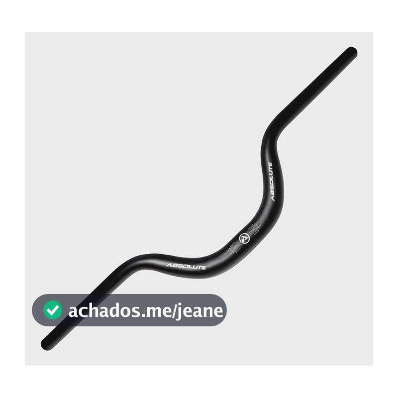 Guidão Curvo Alumínio Mtb 31.8 X 720mm 80mm Alto Absolute Preto