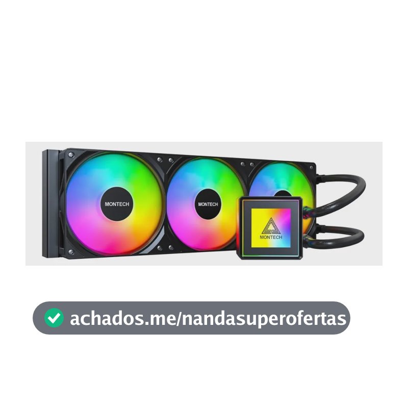 Water Cooler Montech Pureflow Argb, 360mm, Intel-amd, Preto