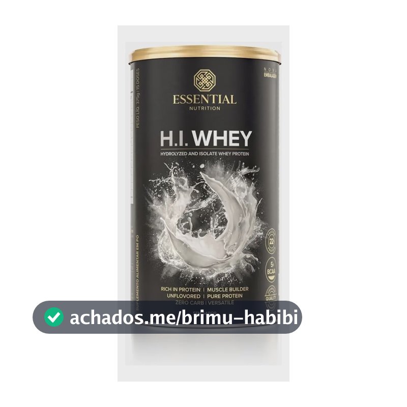 H.i. Whey 375g Essential Nutrition Sabor Sem Sabor