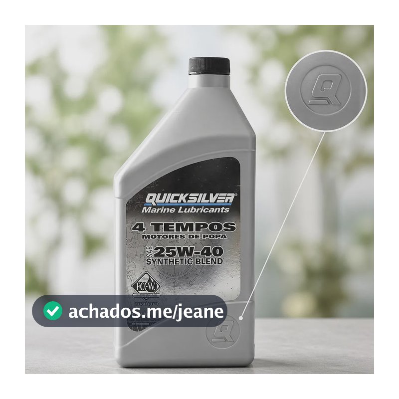 Óleo Motor Popa 4 Tempos Quicksilver 25w40 1 Litro Mercury