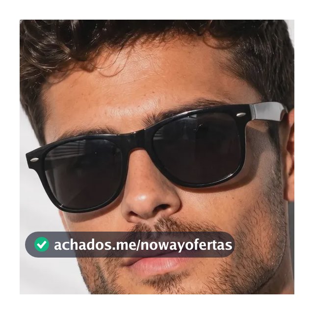 Óculos De Sol Tendência Unissex Uv400 Acetato Lux Glasses Armação Preta Lente Preta