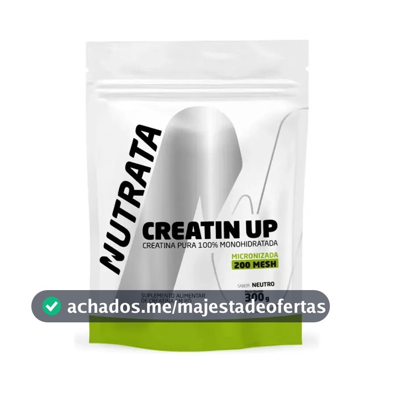 Creatina Monohidratada Nutrata 300g Refil em Pó Pura