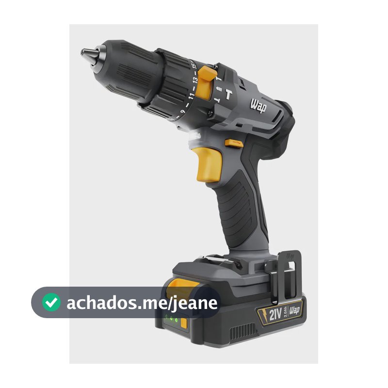 Parafusadeira e Furadeira de Impacto a Bateria WAP K21 ID01 com Luz de LED