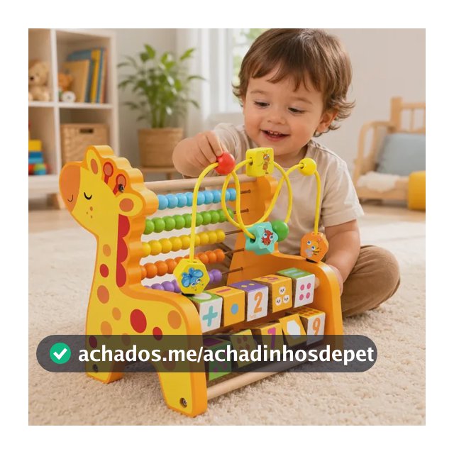 Brinquedo Montessori Ábaco De Madeira Infantil Educativo