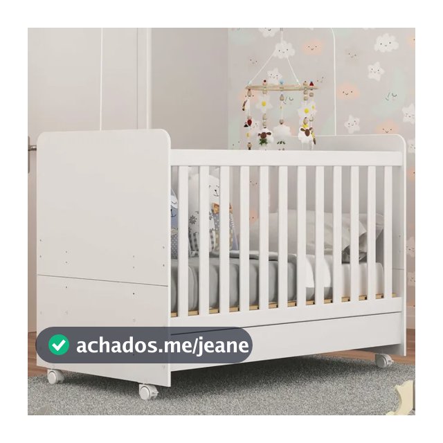 Berço Americano 3 em 1 Multimóveis com Colchão D18 Incluso, Rodízios, Sofá e Minicama | Garantia 3 Anos