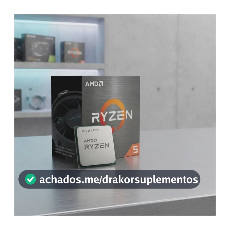 Processador AMD Ryzen 5 5500 3.6GHz 4.2GHz Max Turbo Cache 16MB AM4