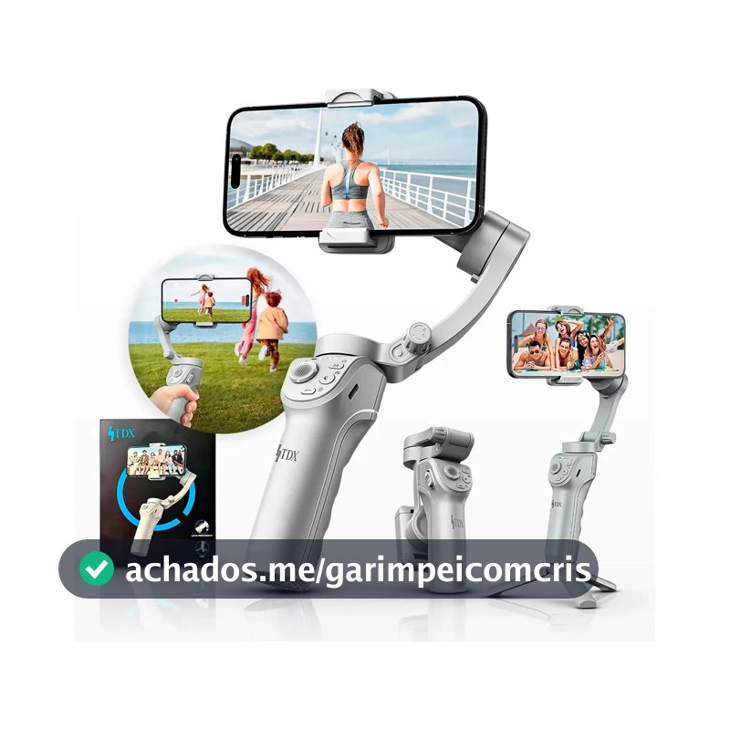 Gimbal Estabilizador De Vídeo 3 Eixos Com Tripé I.a Integrada Rastreamento Facial Pau De Selfie Adaptável Anti-tremor Câmera 360 Compatível Com iPhone Andoid Ios Modo Inception Cinza