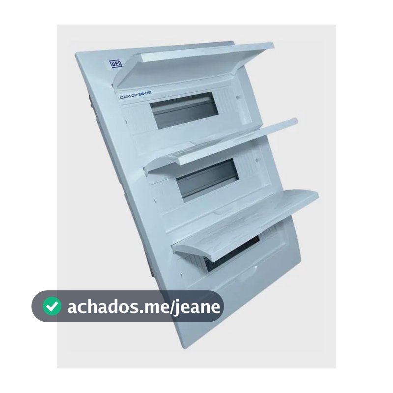 Quadro de Distribuição Embutir Weg 36 Disjuntores 125A 500V Branco