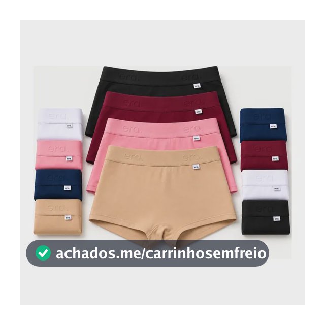 Kit 12 Calcinhas Algodão Premium Era Power Up Cueca Feminina