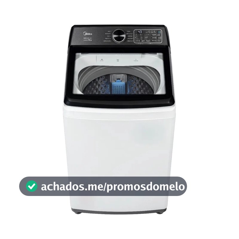 Máquina De Lavar Roupas 12kg Branca Midea Wave Impeller Branco