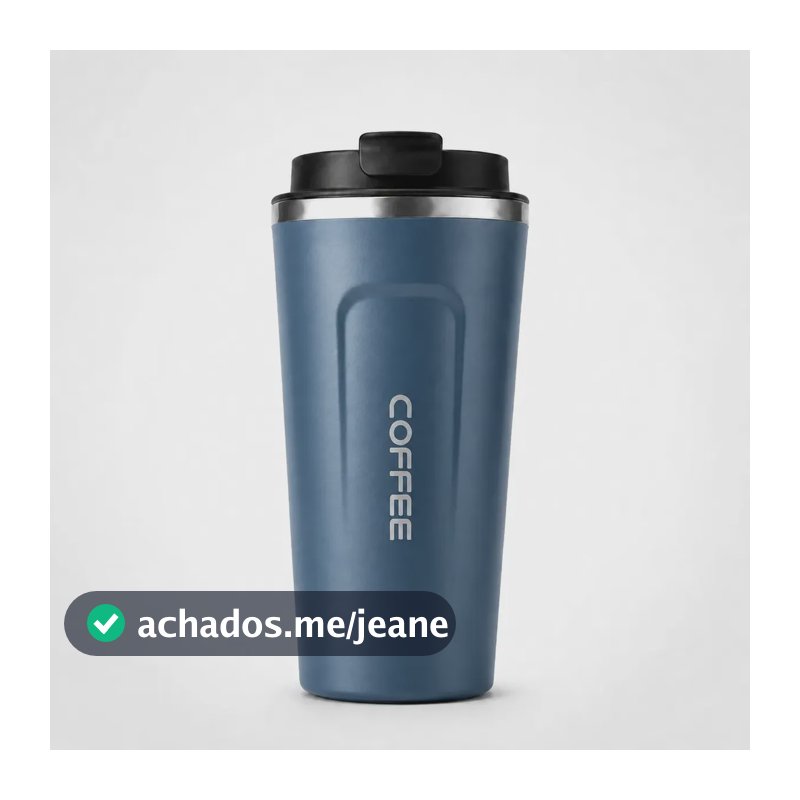 Copo Térmico Inox Café Chá Anti-vazamento Vacuum 510ml Azul Coffee