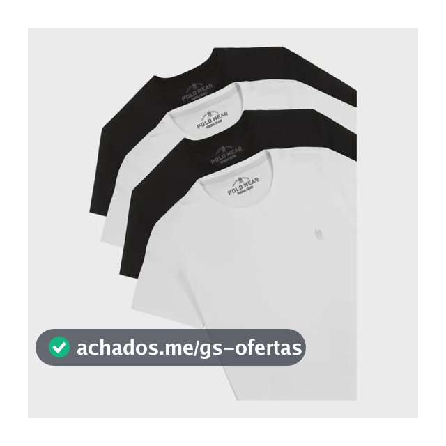 Kit 4 Camisetas Masculinas Polo Wear Sortido Sortido G Liso