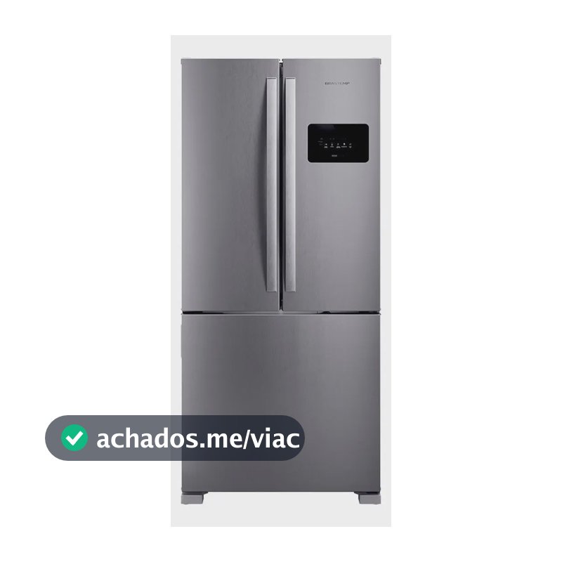 Geladeira Bro85mk 559L Frost Free French Door Brastemp Inox