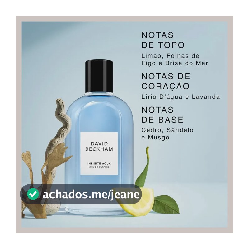 Perfume Masculino Eau de Parfum David Beckham Infinite Aqua 100ml Aquático