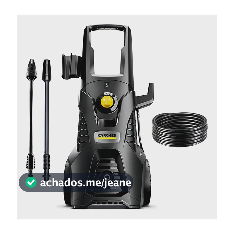 Lavadora De Alta Pressão Kärcher K5 Motor A Indução 2.100 Psi/libras 360 L/h 1.900 W Com Lança Turbo E Lança Leque Preto 220v 60 Hz