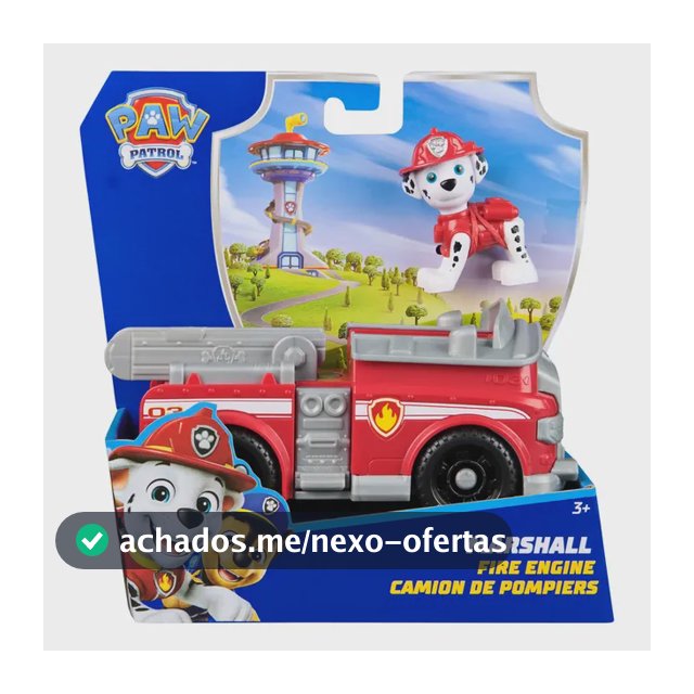 Veículo sustentável Marshall com figura de patrulha canina