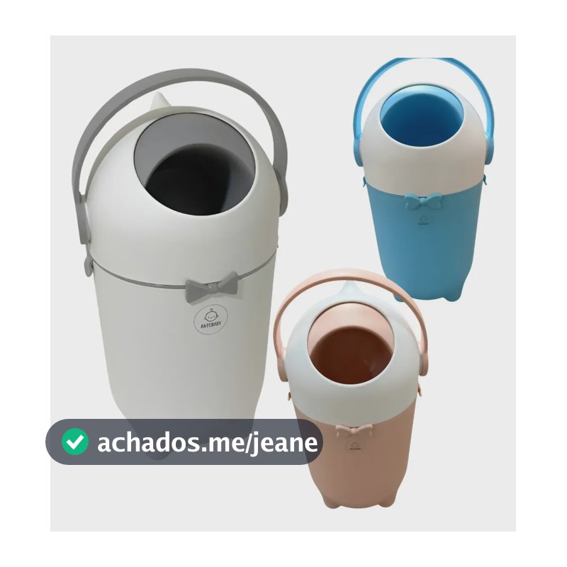 Lixo Lixeira Para Bebe Sistema Anti Mal Cheiro Odor Fraldas Branco