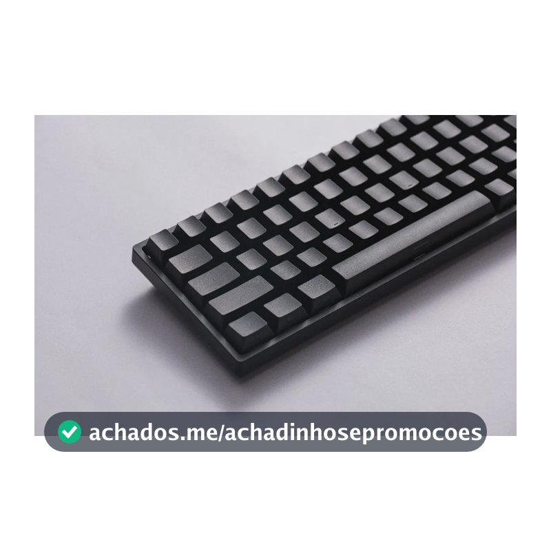 Teclado Mecânico Monsgeek Fun68 Preto, com Switches Akko Flash, Layout Inglês US e Iluminação RGB
