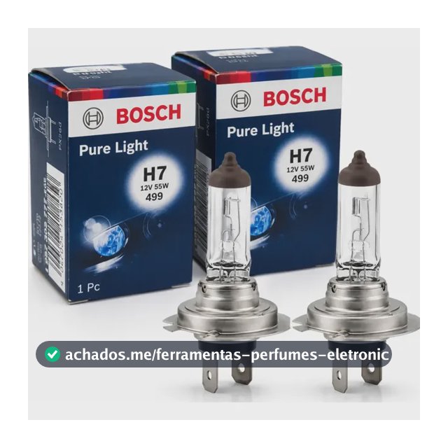 Par Lâmpadas Farol H7 Bosch Pure Light 12v 55w Original