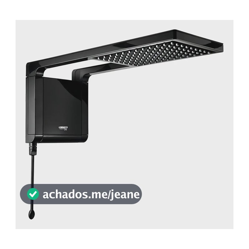 Chuveiro Elétrico De Parede Lorenzetti Acqua Ultra Storm Preto 5500W