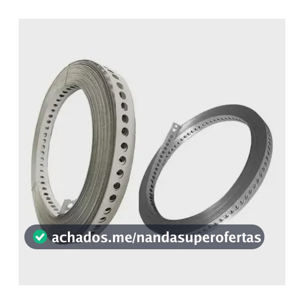 Fita Perfurada 17mm Galvanizado Rolo Com 10mts