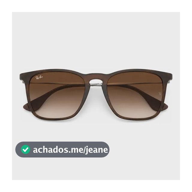Óculos De Sol Quadrado Rb4187 Cris Marrom Degradê 54mm Marrom Degrede Marrom