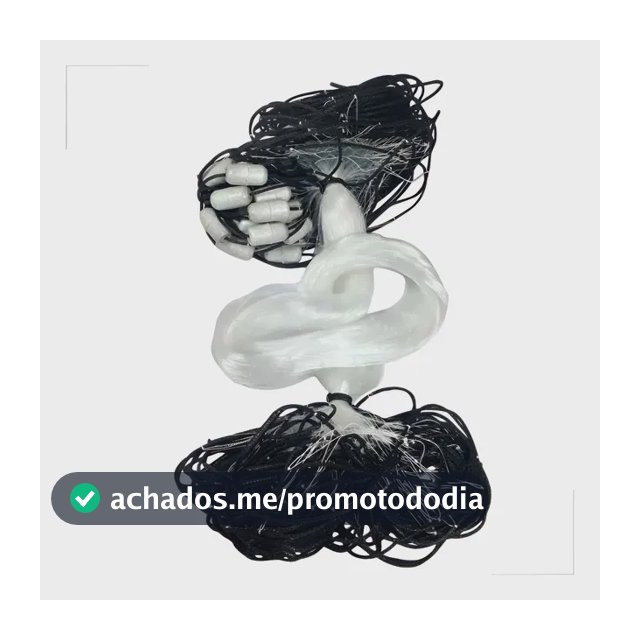 Malha 10 Fio0,30 1,60alt 50 Metros Rede Pesca Boia Isopor Preto