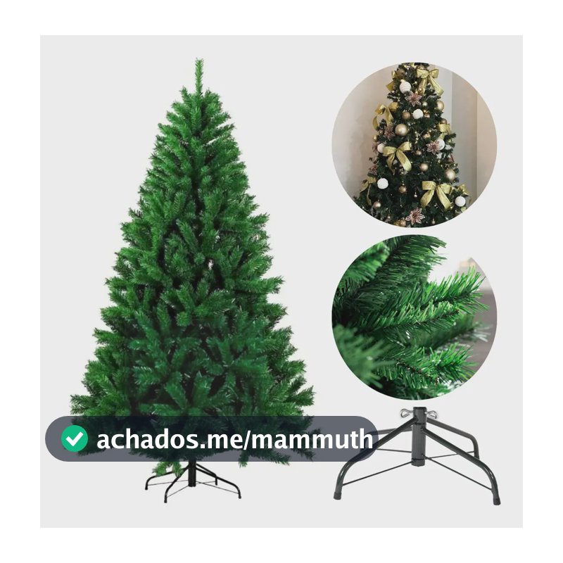 Arvore De Natal Pinheiro Luxo Gigante 210cm Bem Cheia 2,10m Premium D'presentes