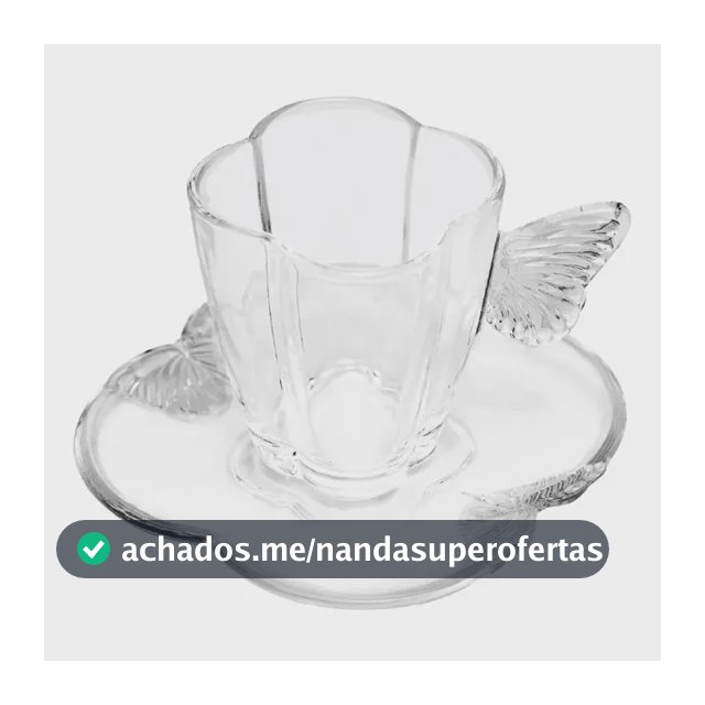 Conjunto 4 Xícaras Chá Pires Wolff 180ml Cristal 21444