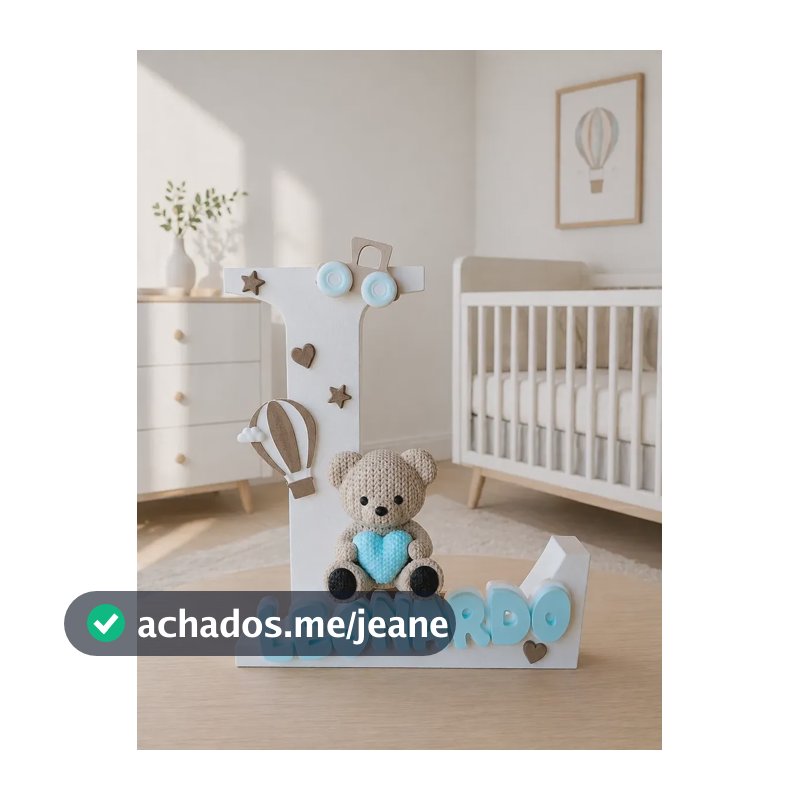 Letra Personalizada Quarto Maternidade Bebê Decoração Porta Azul Bebê