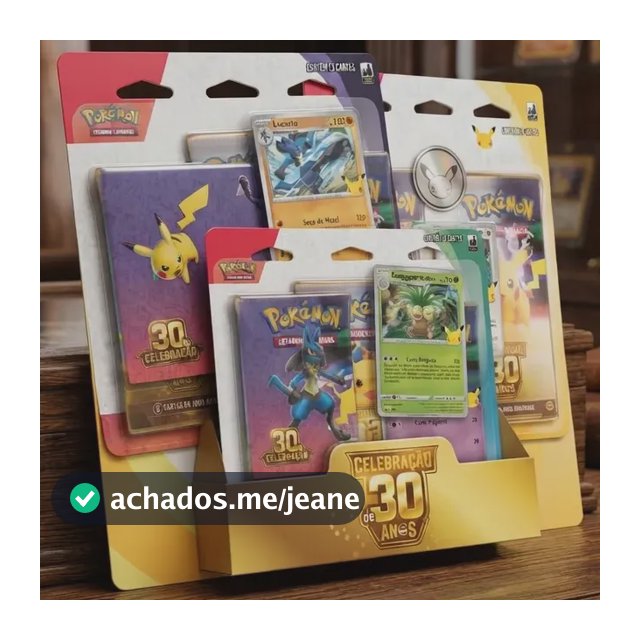 Kit Pokémon Tcg 30 Anos: 1 Blister Duplo + 2 Blister Triplo Português