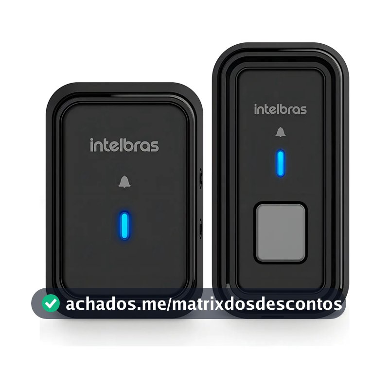 Campainha Sem Fio Intelbras Cib 101s Com Bateria - Cor Preta