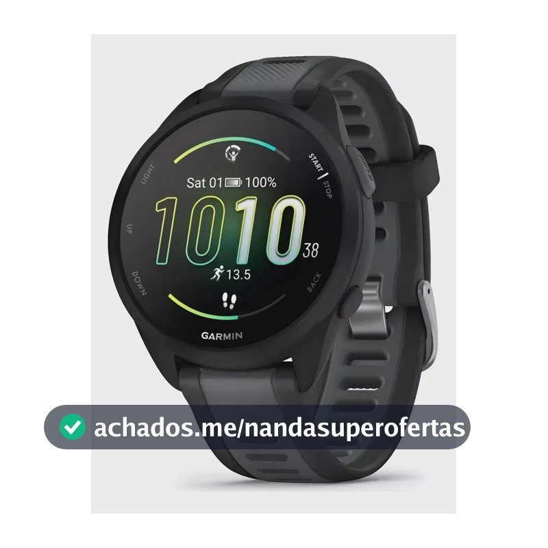 Relógio Garmin Forerunner 165 Amoled Preto Mesh