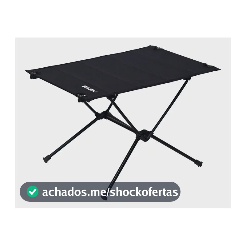 Bask Mesa Dobrável Portátil de Alumínio Tampo Oxford Ultraleve 900g – Camping, Praia e Pesca （Preto）