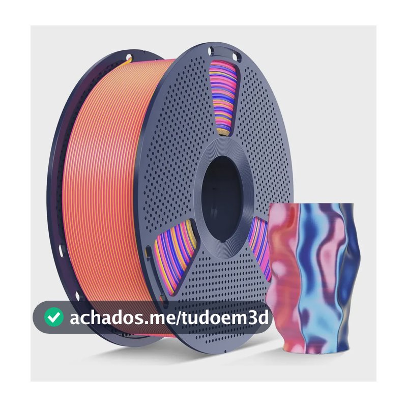 Filamento 3d Sunlu Pla+ Silk Superfície Brilhante Tricolor 1.75 Mm 1 Kg Tricolorvermelho Amarelo E Azul