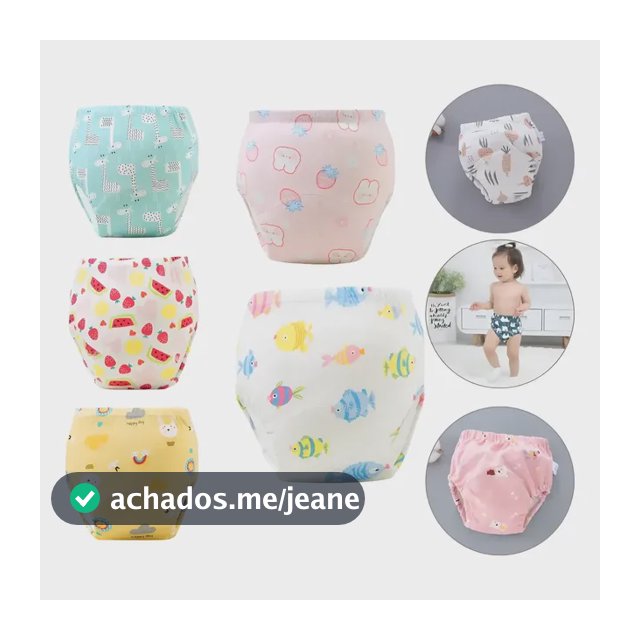 Kit 5 Cueca Calcinha Treinamento Infantil Desfralde Gentil