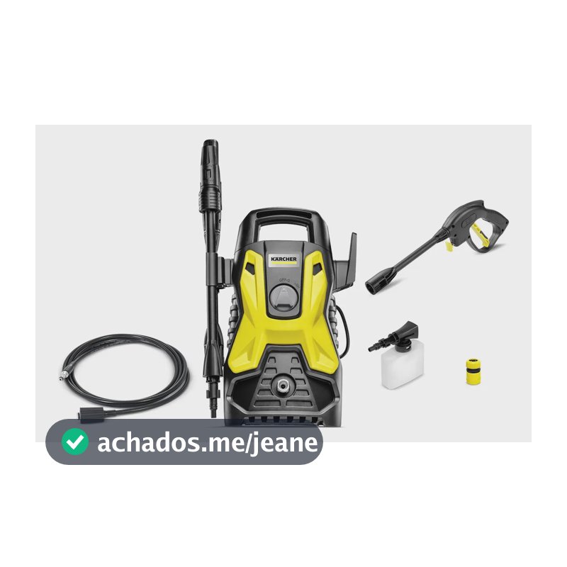 Lavadora De Alta Pressão Kärcher Prática Black 1500 Psi 1400w 300l/h Com Aplicador De Detergente E Lança Regulável