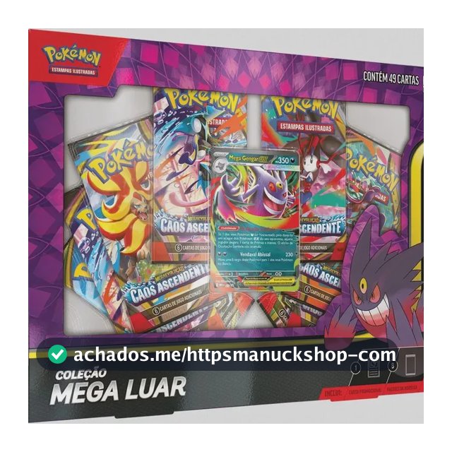 Box Pokémon Coleção Mega Luar Mega Gengar Ex - Copag