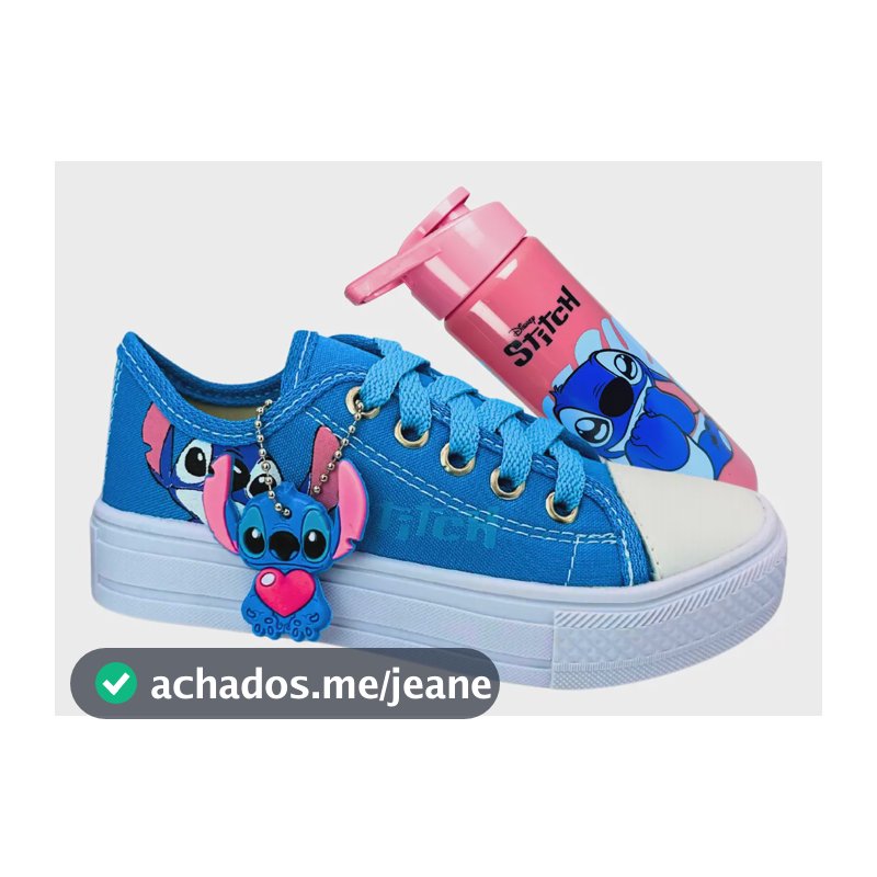 Tênis Stitch Feminino  Padrão Escolar Do 34 Ao 39 Rosa Lisa 37 Br