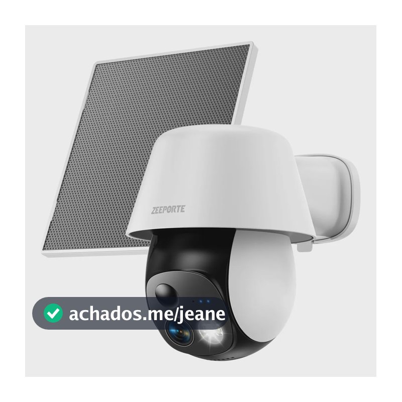 Câmera De Segurança Solar Wifi 2k Externa 360° Pan/tilt Com Ia, Detector De Movimento, Luz, Áudio Bidirecional, Sirene, Ip65, Sd/nuvem