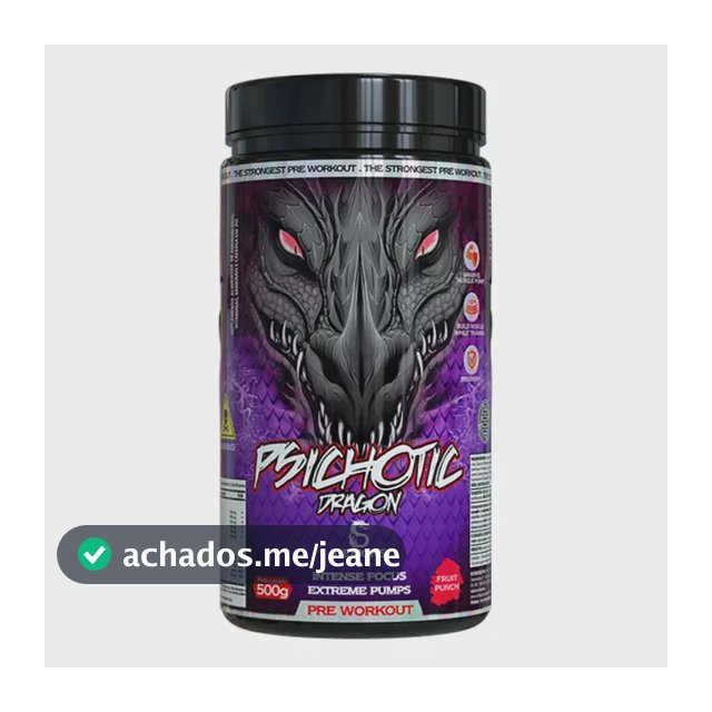Suplemento em Pó Psichotic Dragon Maça Verde 500g Demons Lab