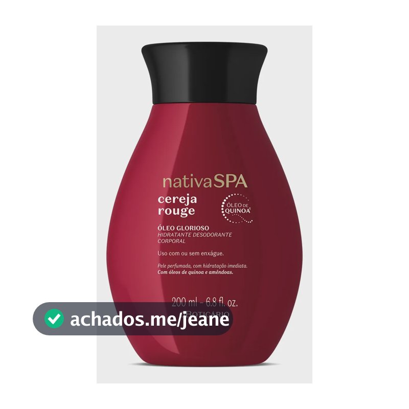 O Boticário Nativa Spa Cereja Rouge Óleo Hidratante Corporal Cereja Rouge