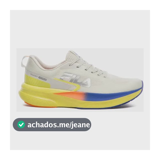 Tênis Feminino Racer Fastpace Fila Verde Gelo/prata/verde Limao Liso 37 Br