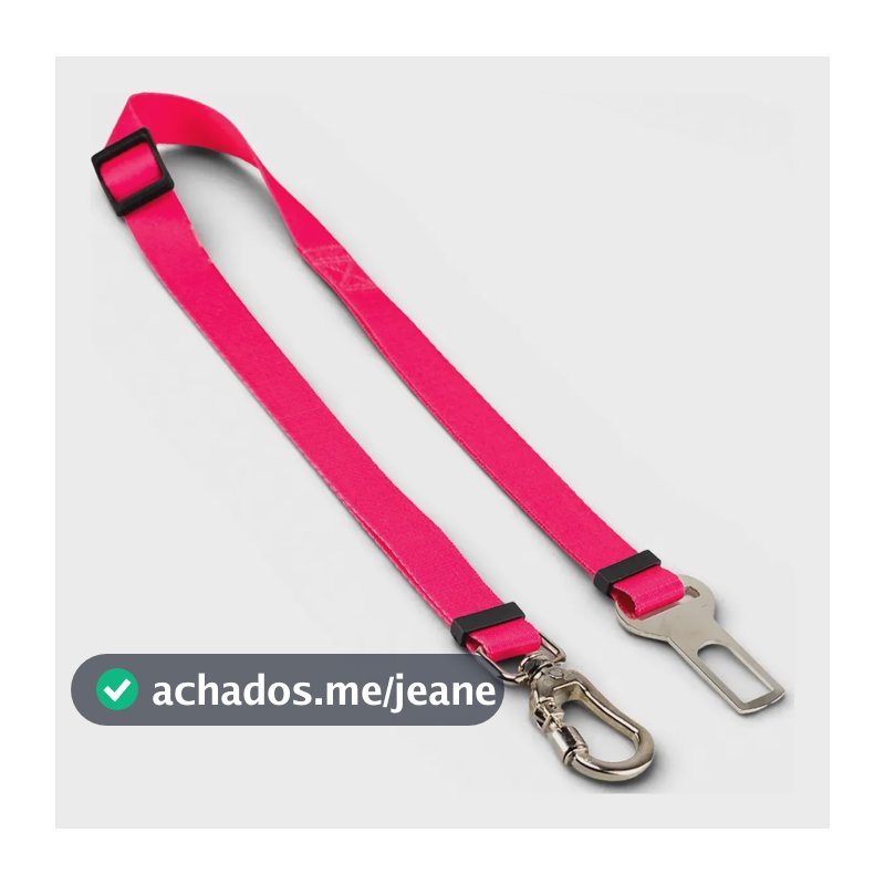 Cinto De Segurança Pet Serve Em Todos Os Carros E Cachorros Cães Gatos Cor Rosa Basic Pet