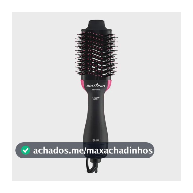 Britânia Escova Secadora Bec02pr 4 Em 1 1300w Cor Preto e Rosa