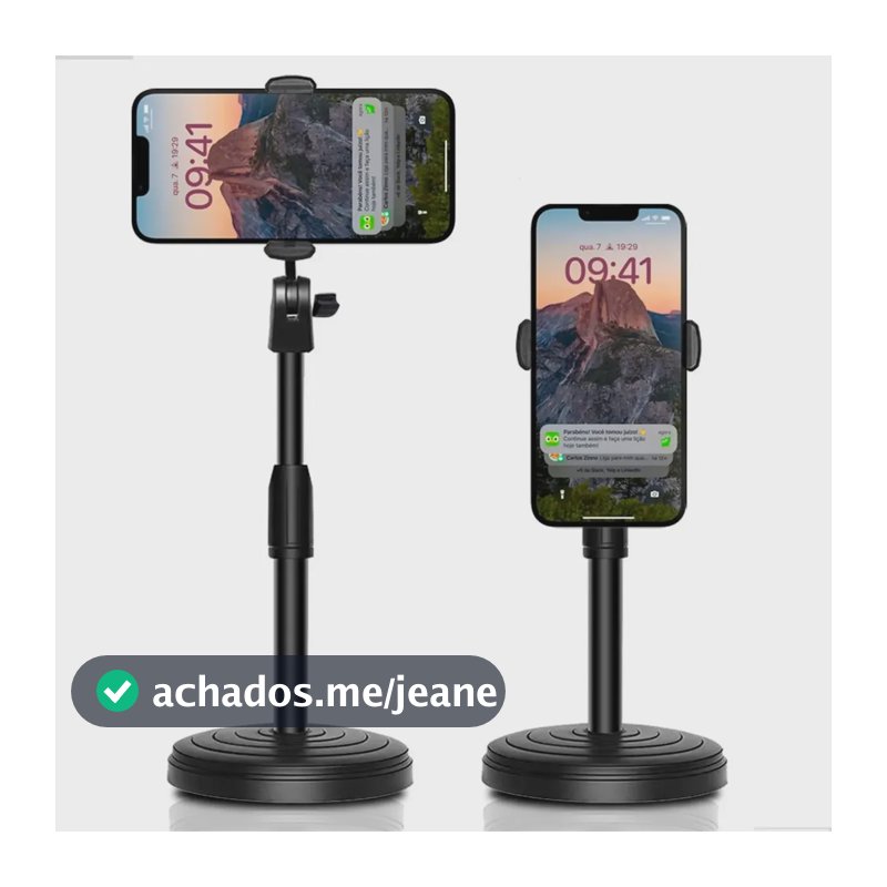 Suporte Apoiador De Celular Mesa Tripé Selfie Regulagem 360°