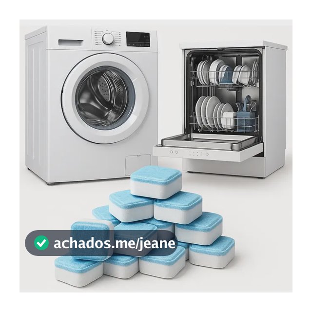 Pastilha Tablete Limpeza Máquina Lavar Roupa Louça Kit 12 Un